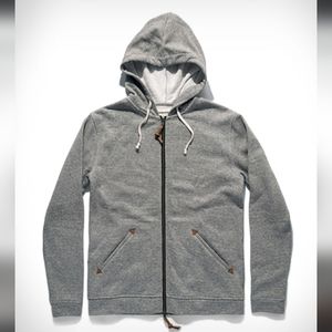 The Après Hoodie, Olive Stripe Hemp Fleece Size 44